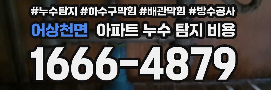 어상천면 아파트 누수 탐지 비용