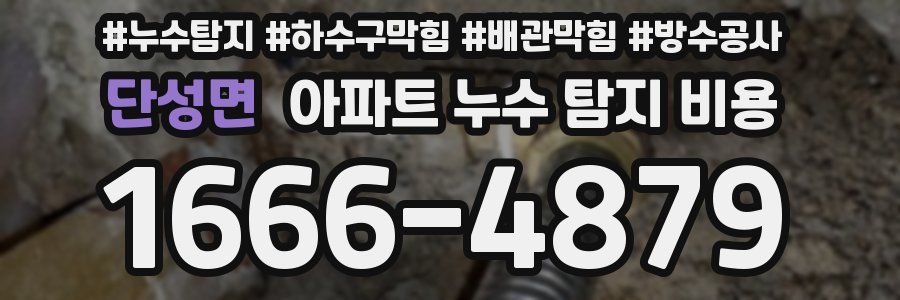 단성면 아파트 누수 탐지 비용
