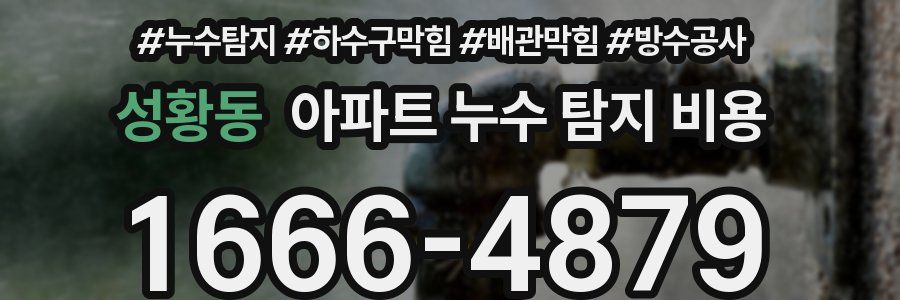 성황동 아파트 누수 탐지 비용