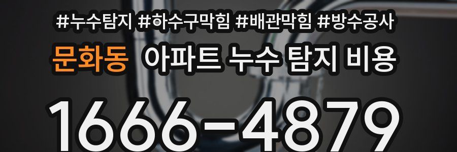 문화동 아파트 누수 탐지 비용