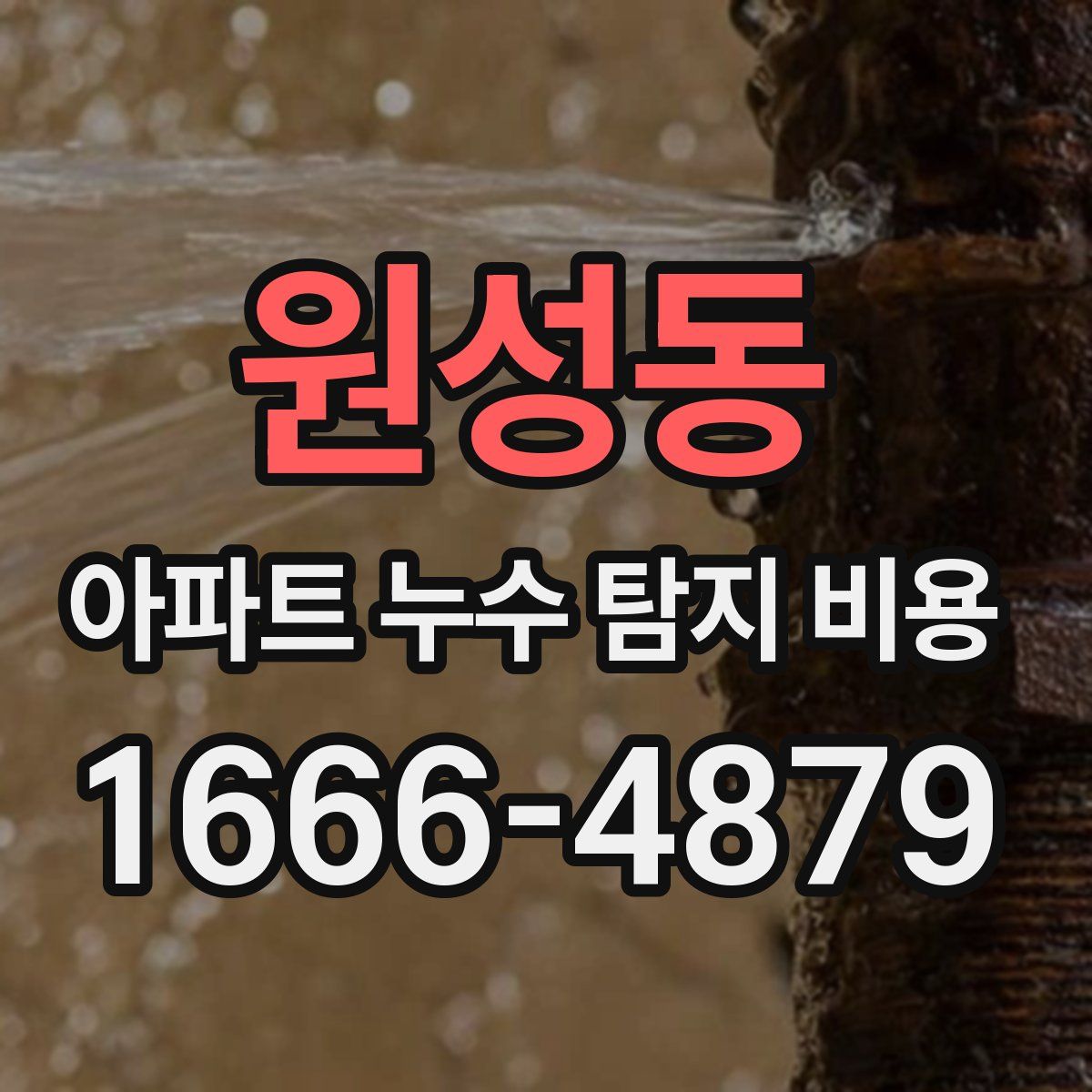 원성동 아파트 누수 탐지 비용