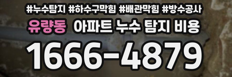 유량동 아파트 누수 탐지 비용