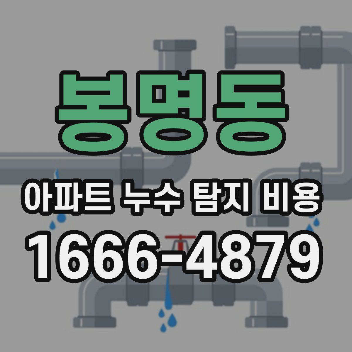 봉명동 아파트 누수 탐지 비용
