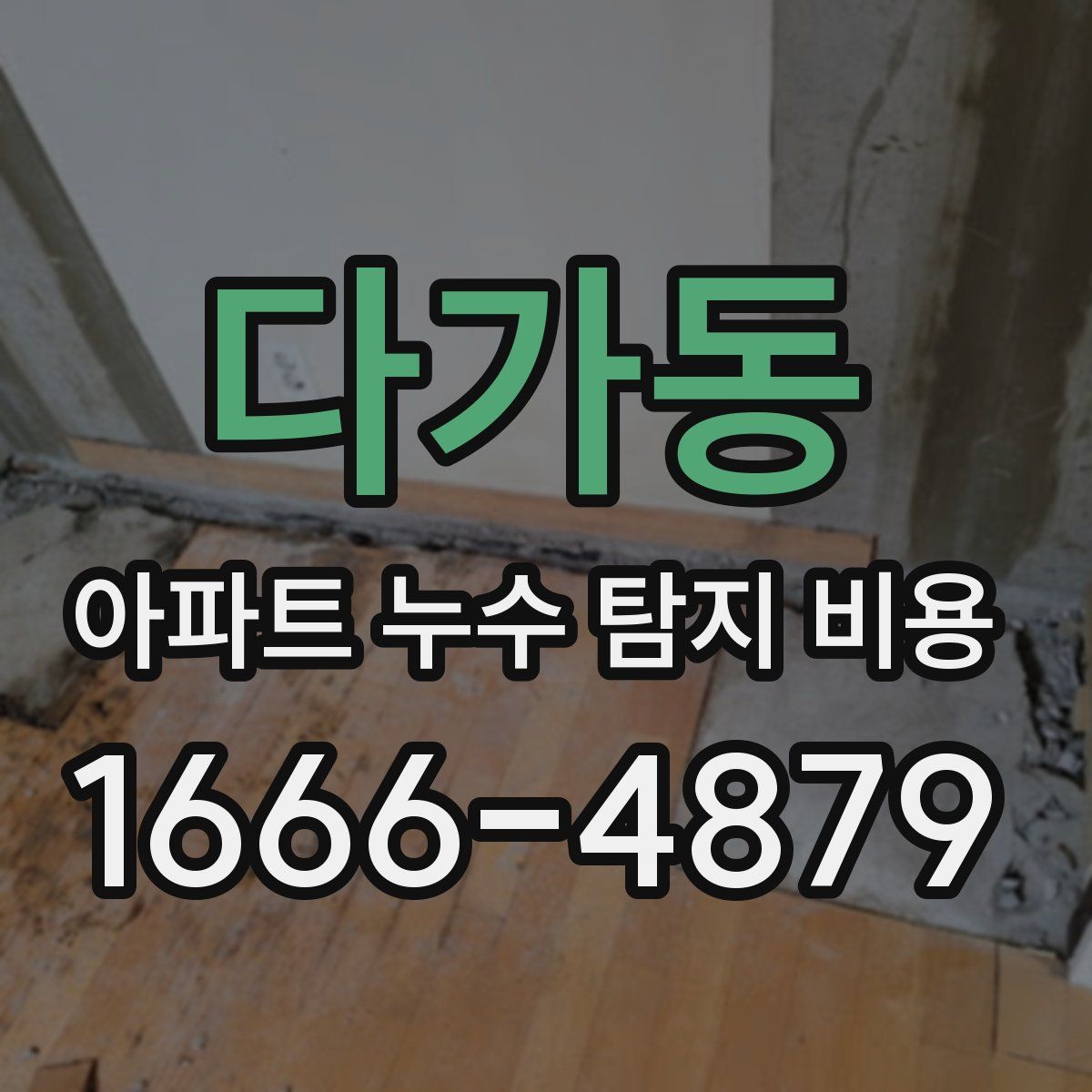 다가동 아파트 누수 탐지 비용