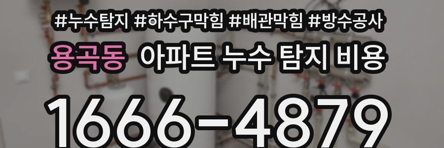 용곡동 아파트 누수 탐지 비용