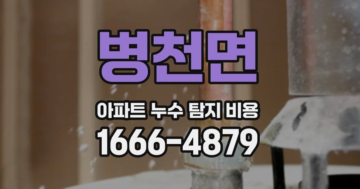 병천면 아파트 누수 탐지 비용