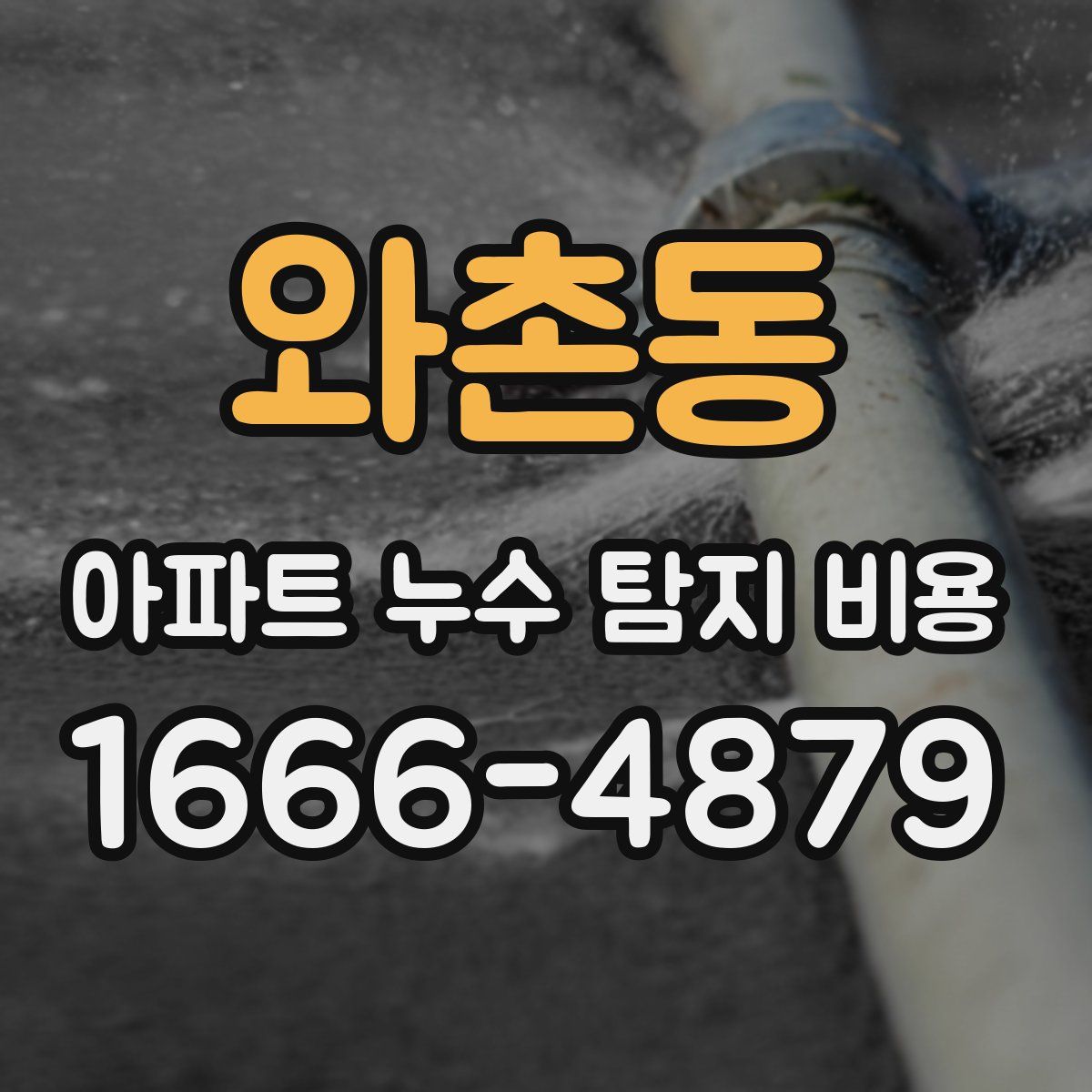와촌동 아파트 누수 탐지 비용