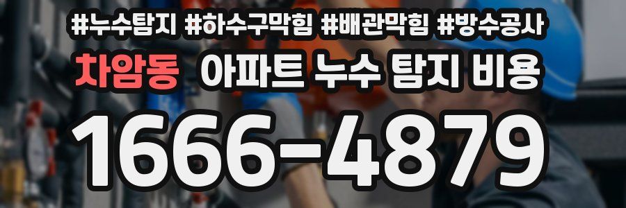 차암동 아파트 누수 탐지 비용