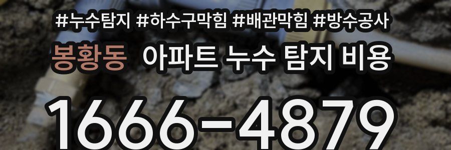 봉황동 아파트 누수 탐지 비용