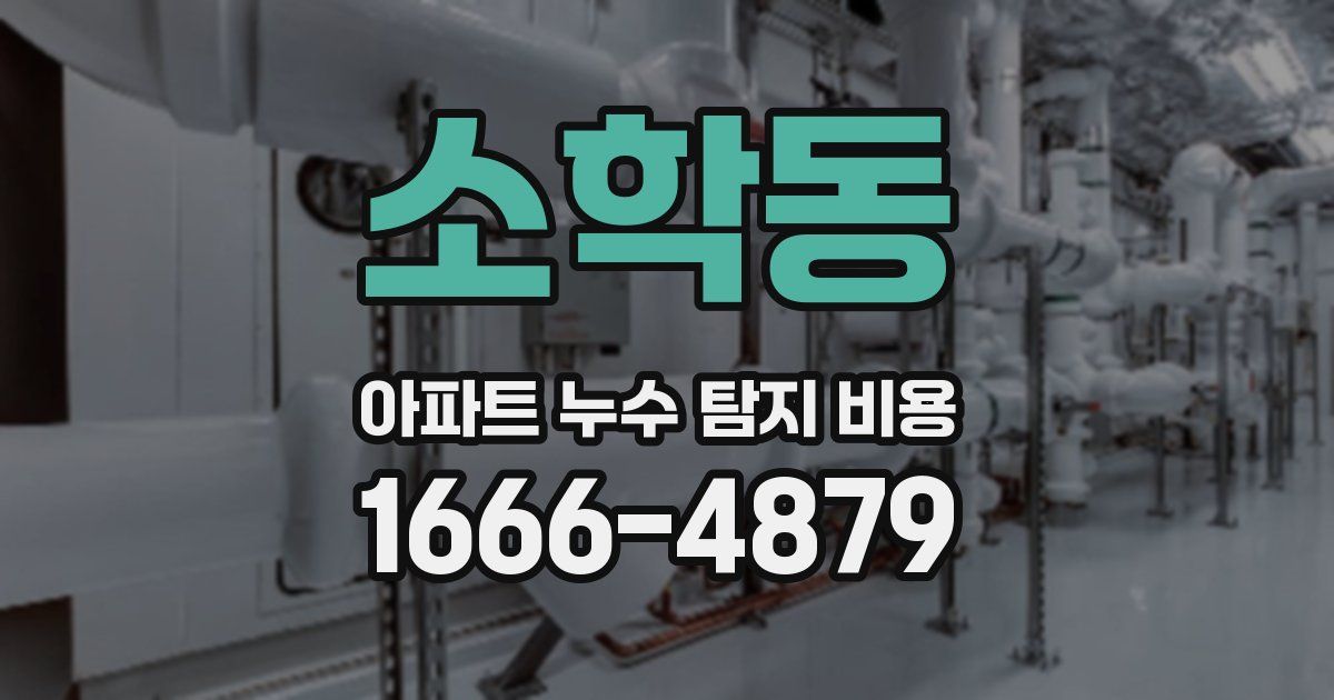 소학동 아파트 누수 탐지 비용