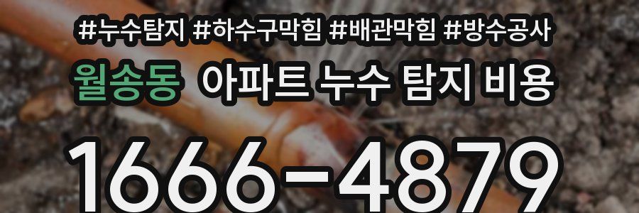 월송동 아파트 누수 탐지 비용