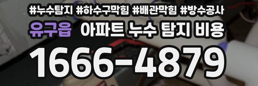 유구읍 아파트 누수 탐지 비용