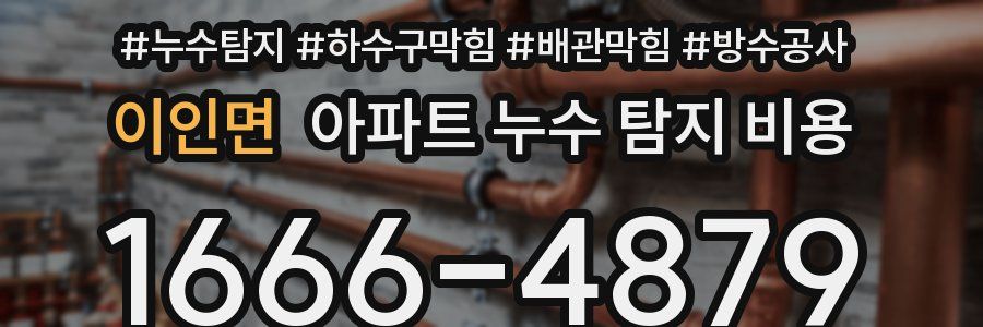 이인면 아파트 누수 탐지 비용