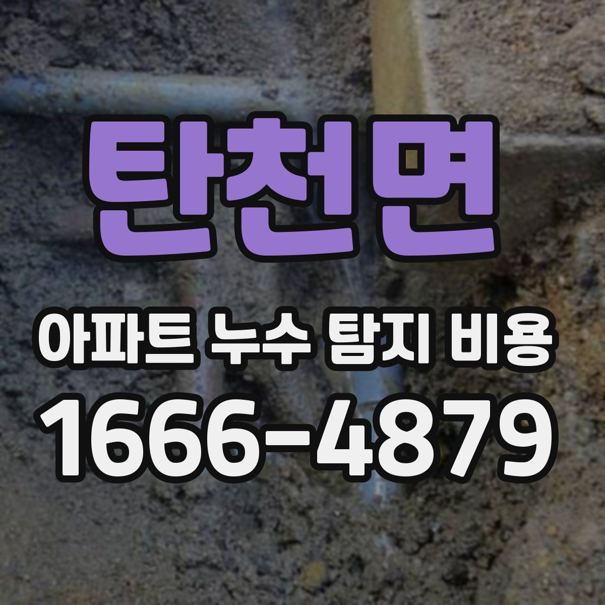 탄천면 아파트 누수 탐지 비용