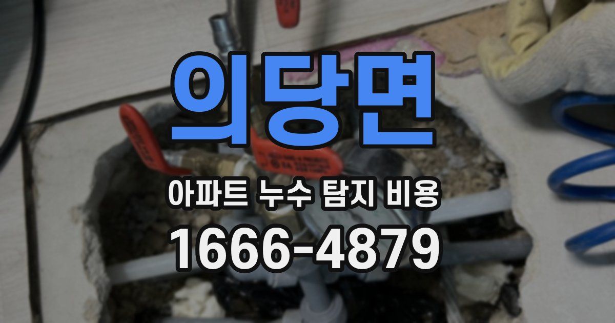 의당면 아파트 누수 탐지 비용