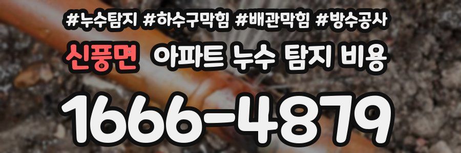 신풍면 아파트 누수 탐지 비용
