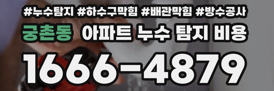 궁촌동 아파트 누수 탐지 비용