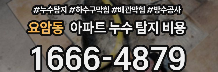 요암동 아파트 누수 탐지 비용