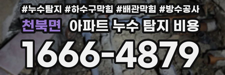 천북면 아파트 누수 탐지 비용