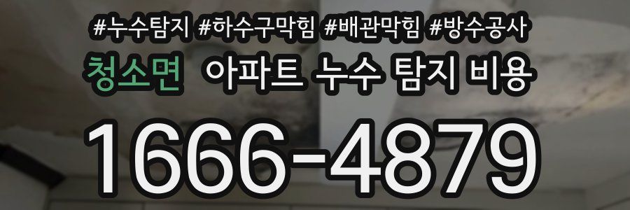 청소면 아파트 누수 탐지 비용