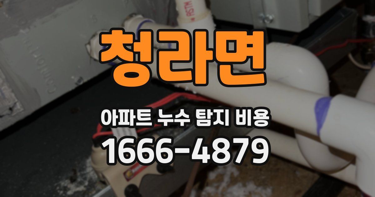 청라면 아파트 누수 탐지 비용