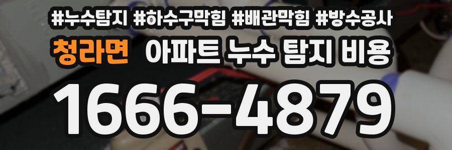 청라면 아파트 누수 탐지 비용
