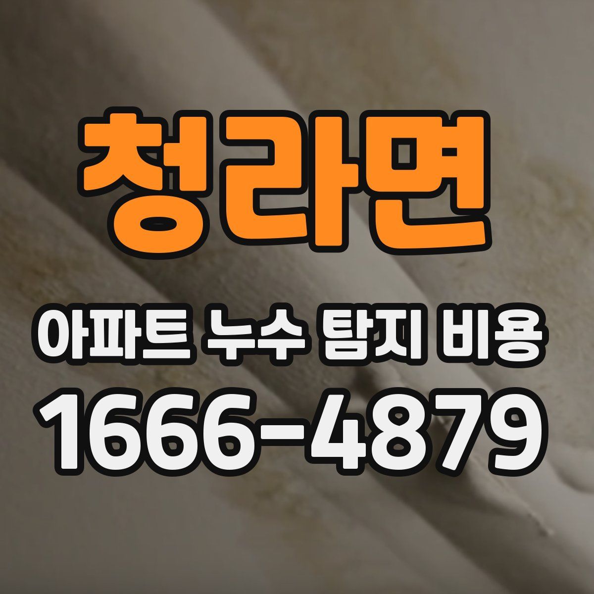 청라면 아파트 누수 탐지 비용