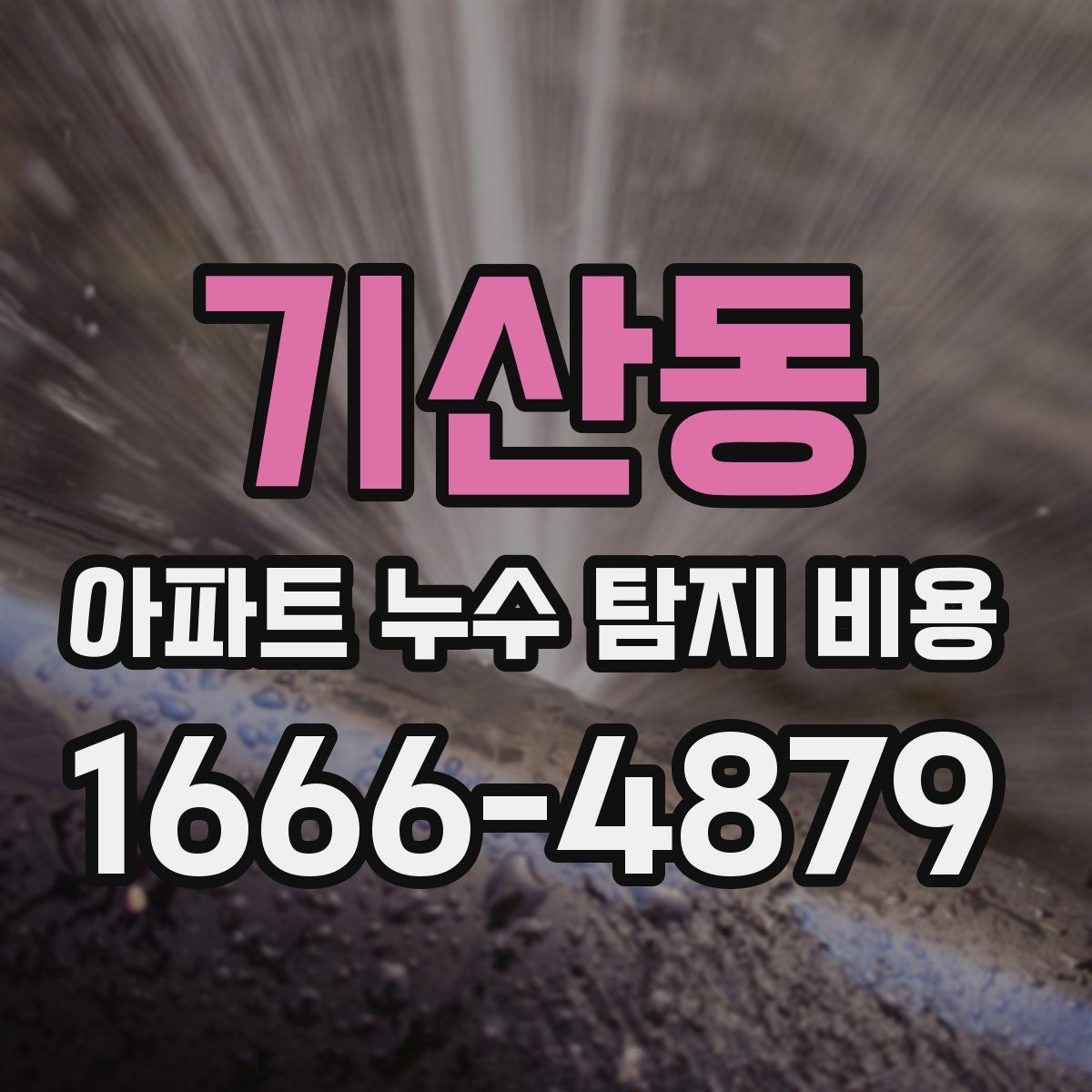 기산동 아파트 누수 탐지 비용
