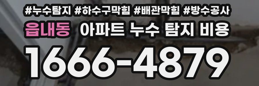 읍내동 아파트 누수 탐지 비용