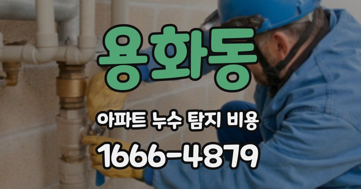 용화동 아파트 누수 탐지 비용