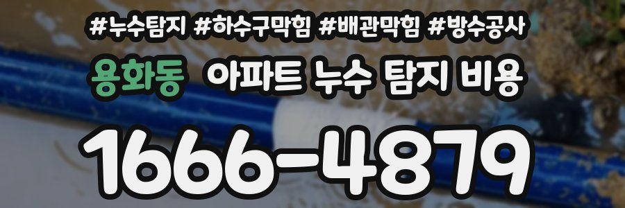 용화동 아파트 누수 탐지 비용