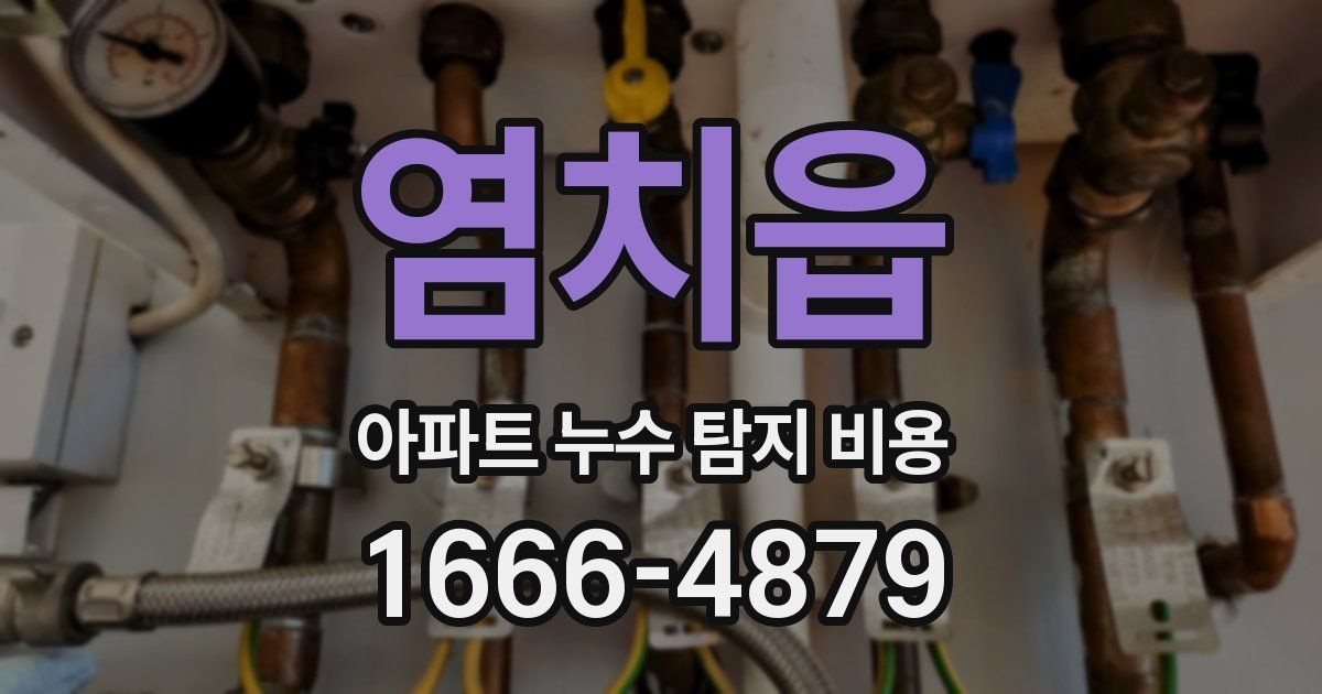 염치읍 아파트 누수 탐지 비용