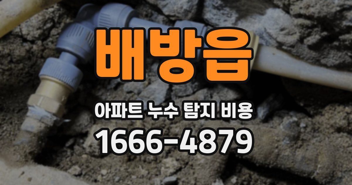 배방읍 아파트 누수 탐지 비용