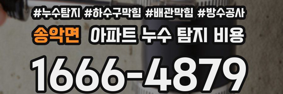 송악면 아파트 누수 탐지 비용