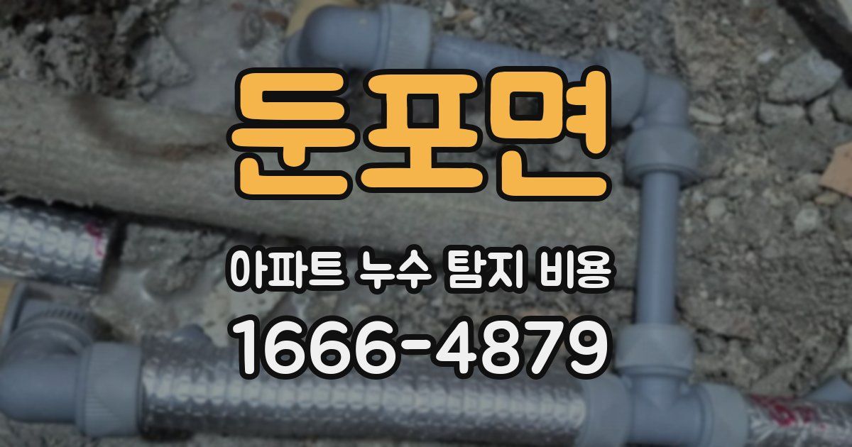 둔포면 아파트 누수 탐지 비용