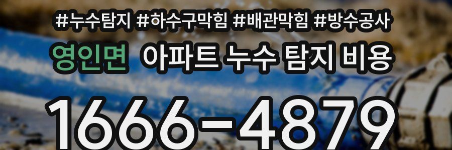영인면 아파트 누수 탐지 비용
