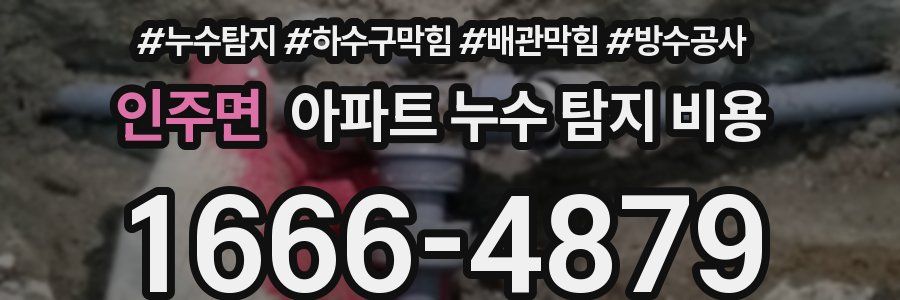 인주면 아파트 누수 탐지 비용