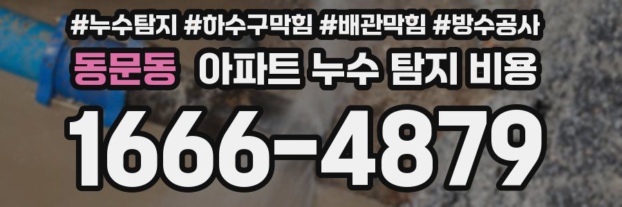 동문동 아파트 누수 탐지 비용