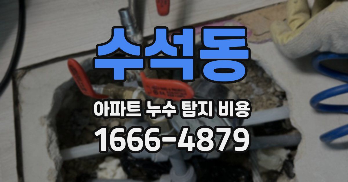 수석동 아파트 누수 탐지 비용