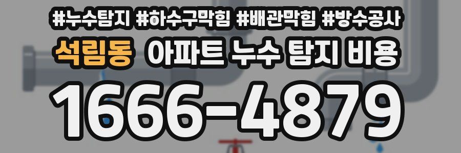 석림동 아파트 누수 탐지 비용