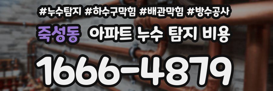죽성동 아파트 누수 탐지 비용