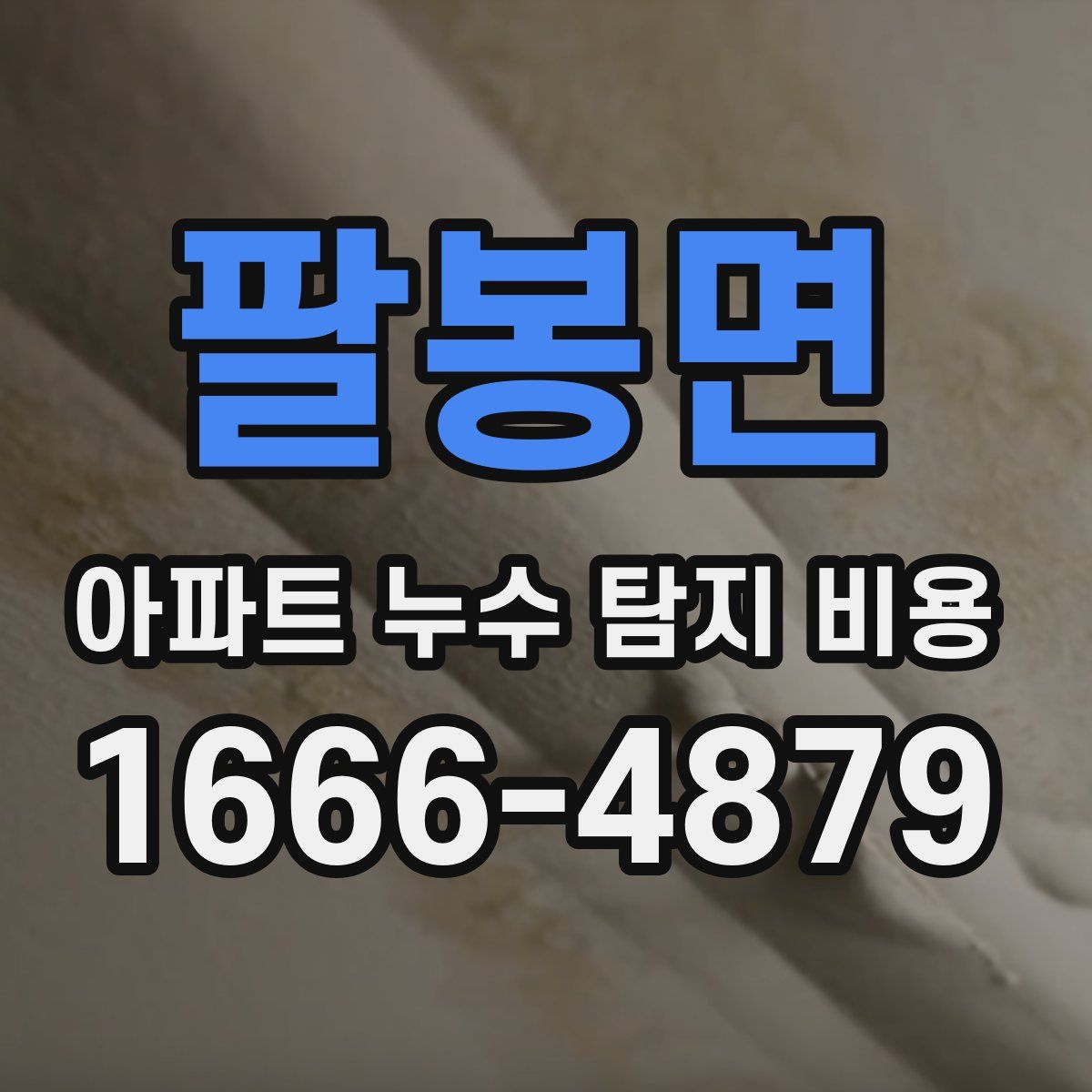 팔봉면 아파트 누수 탐지 비용