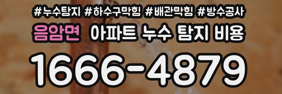 음암면 아파트 누수 탐지 비용
