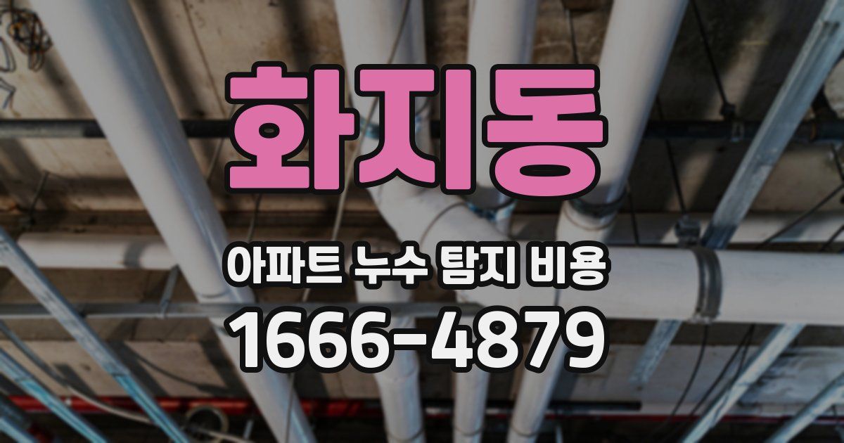 화지동 아파트 누수 탐지 비용