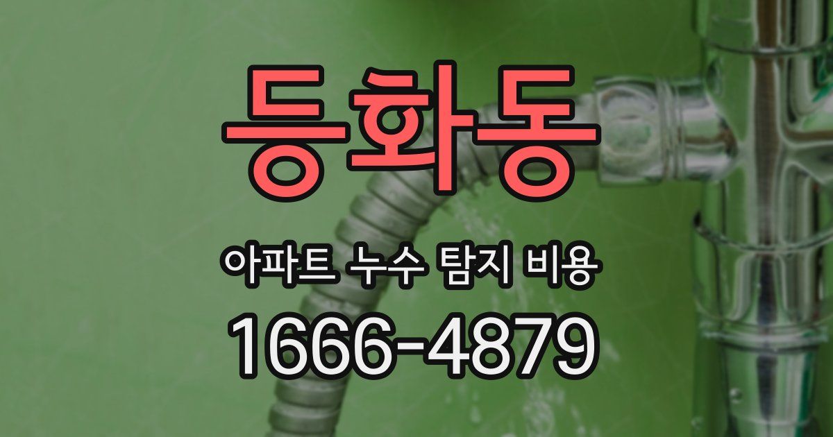 등화동 아파트 누수 탐지 비용
