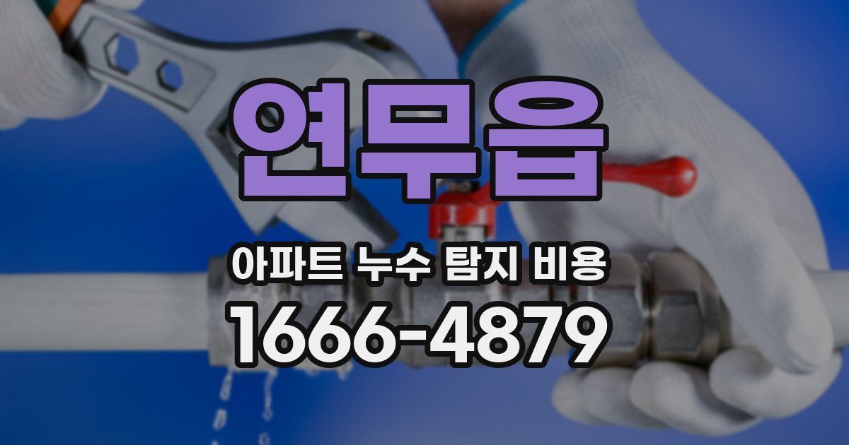 연무읍 아파트 누수 탐지 비용
