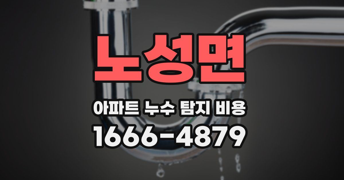 노성면 아파트 누수 탐지 비용
