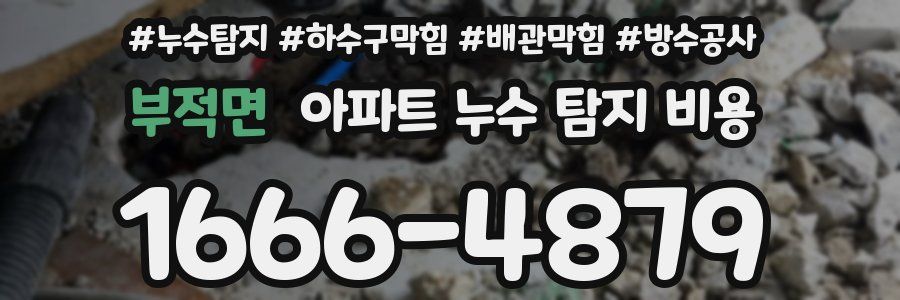 부적면 아파트 누수 탐지 비용