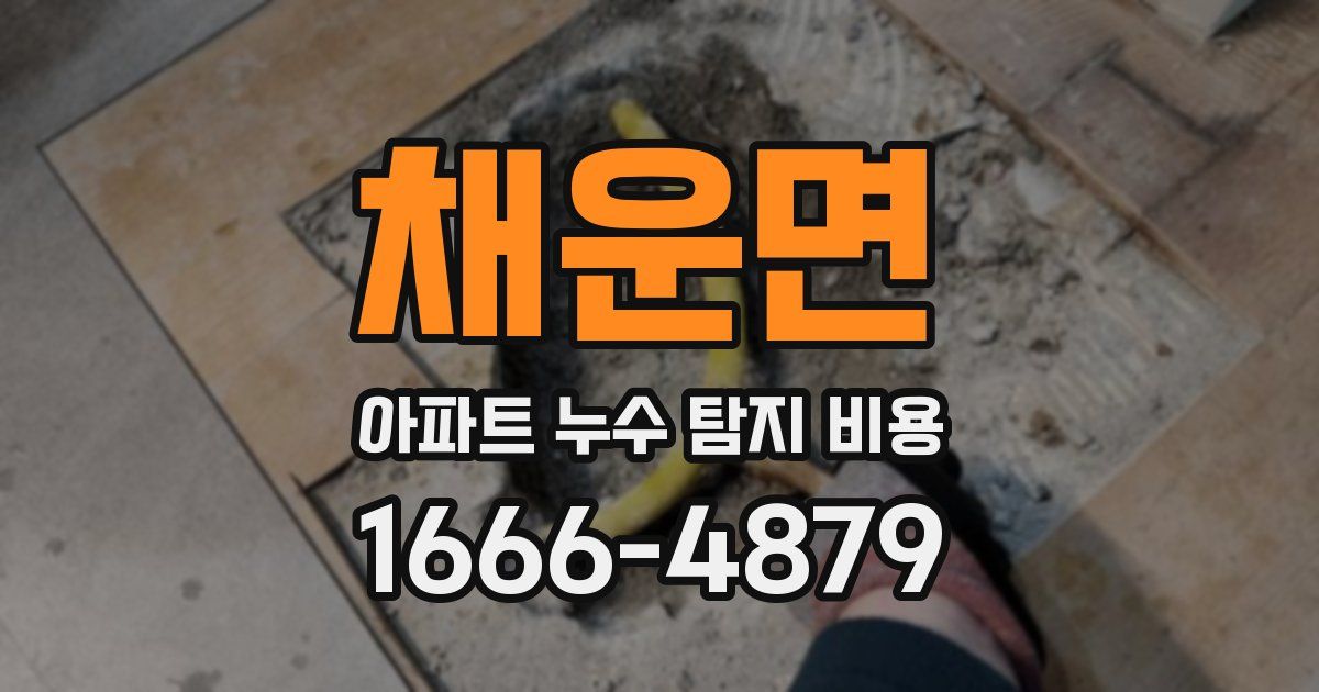 채운면 아파트 누수 탐지 비용
