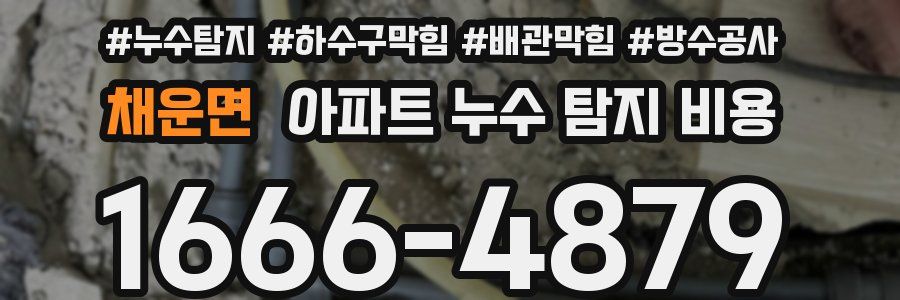채운면 아파트 누수 탐지 비용